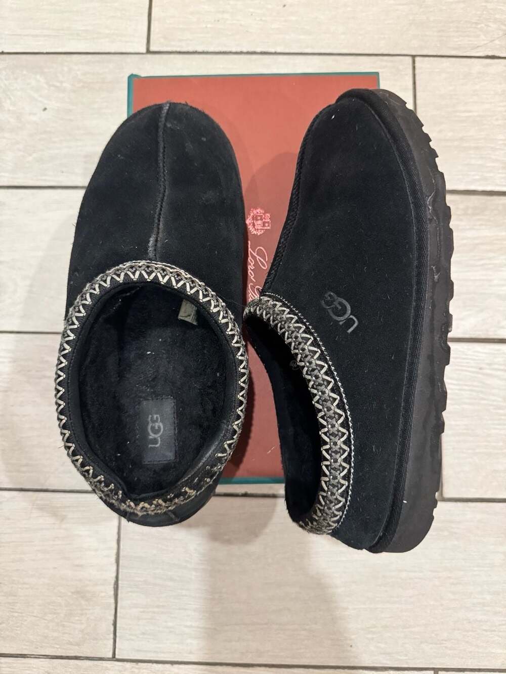 UGG Tasman Slippers Black Suede